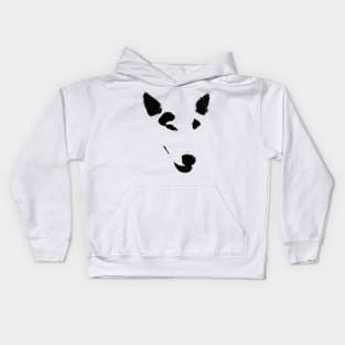 Miniature Bull Terrier Face Kids Hoodie